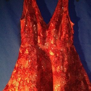 Sparking red dress